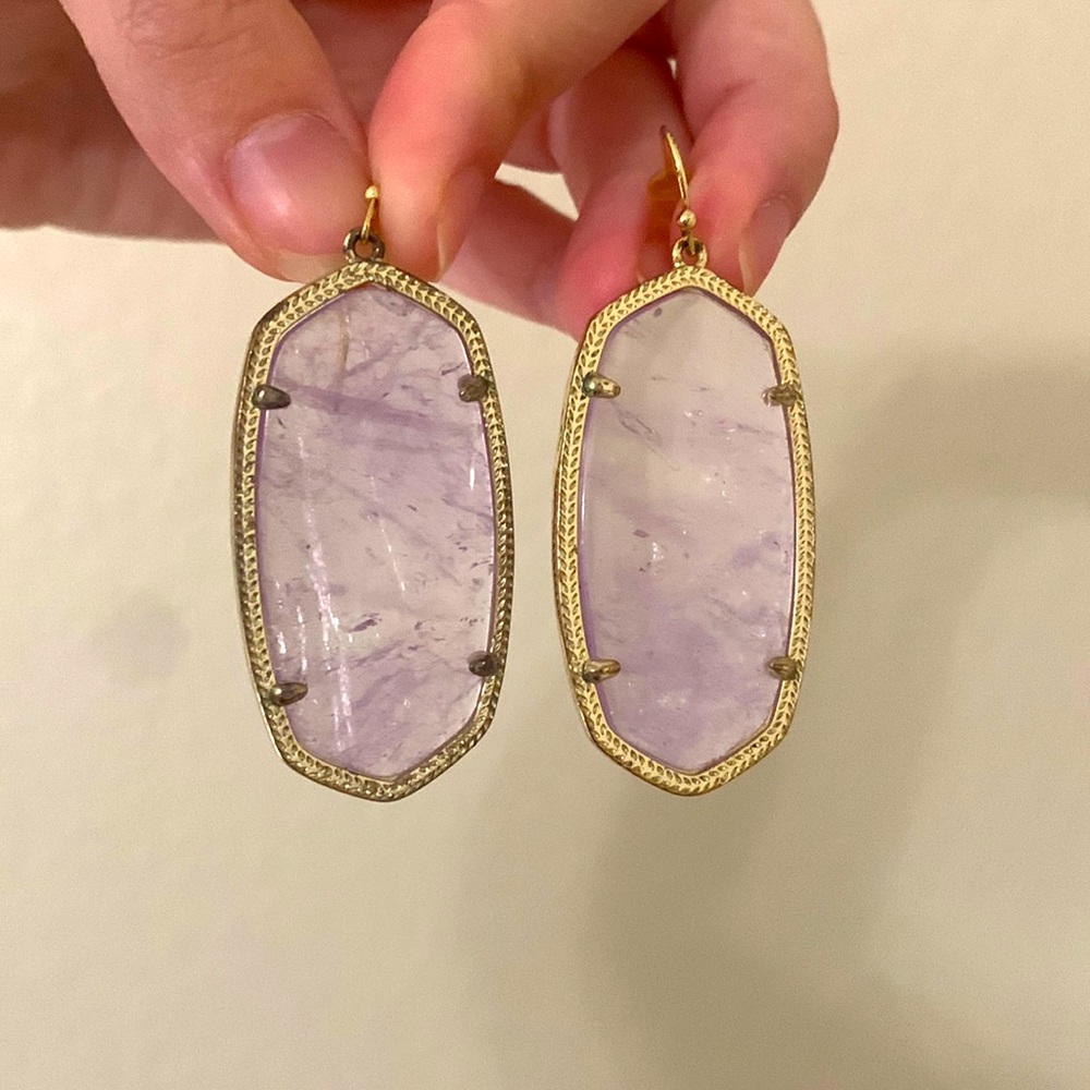 Kendra Scott Danielle drop earrings in Opaque purple